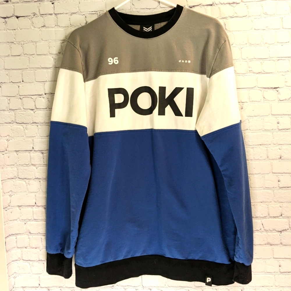 META Threads POKI Color Block  Sweatshirt XL runs small note measurements